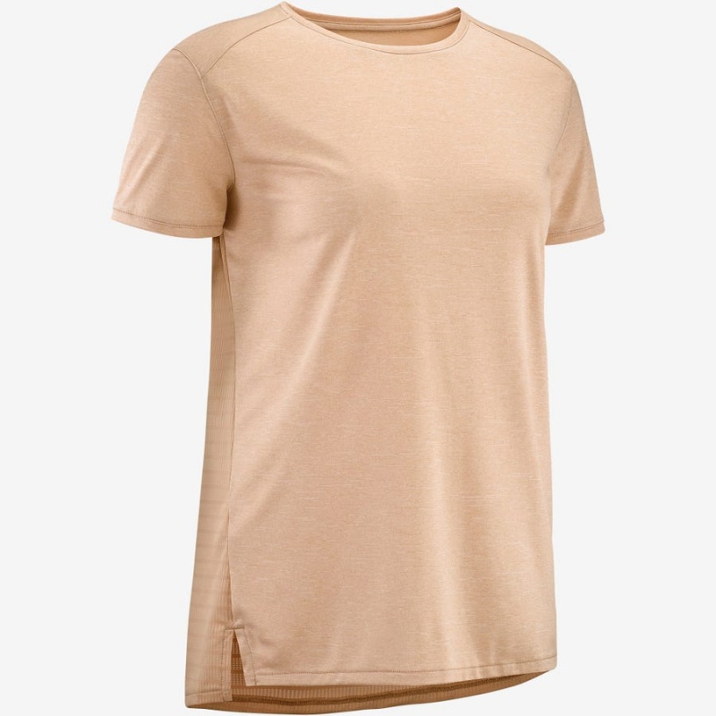 Camiseta Salomon OUTLINE SUMMER Mujer Beige | EC3071WNB