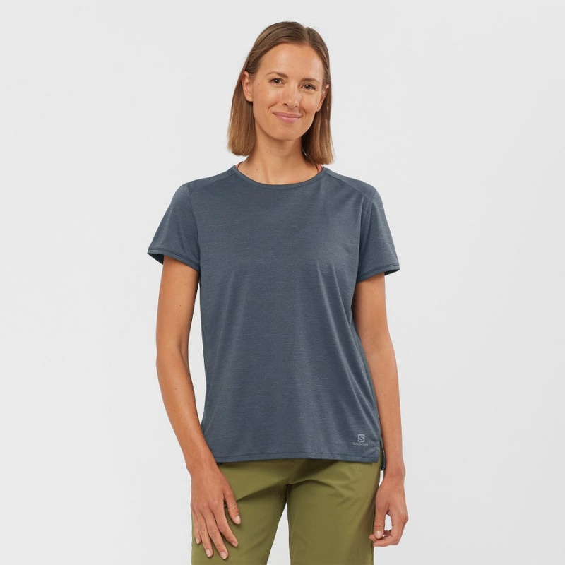 Camiseta Salomon OUTLINE SUMMER Mujer Gris | EC3072EBC