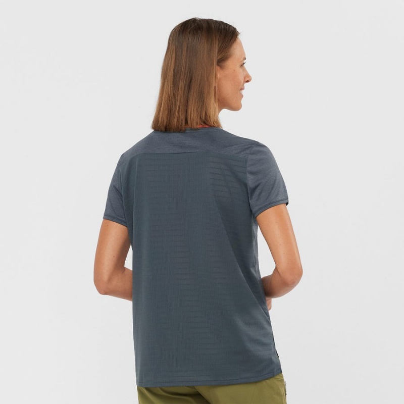 Camiseta Salomon OUTLINE SUMMER Mujer Gris | EC3072EBC