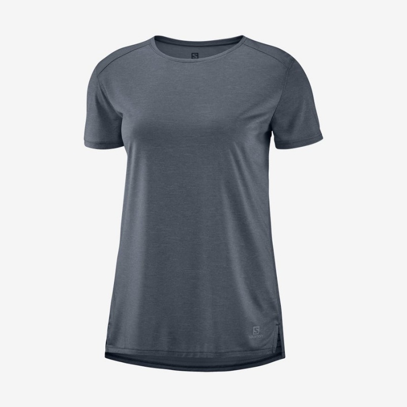 Camiseta Salomon OUTLINE SUMMER Mujer Gris | EC3072EBC