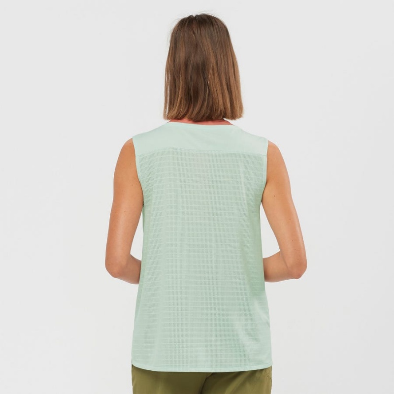 Camiseta Salomon OUTLINE SUMMER Mujer Verde | EC3056DFM