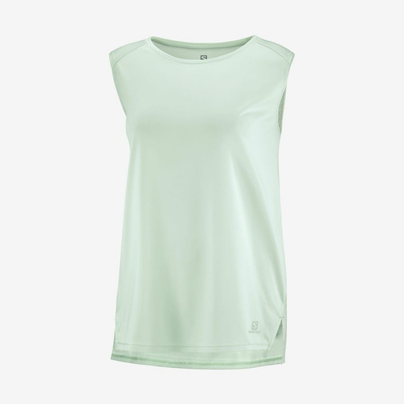 Camiseta Salomon OUTLINE SUMMER Mujer Verde | EC3056DFM