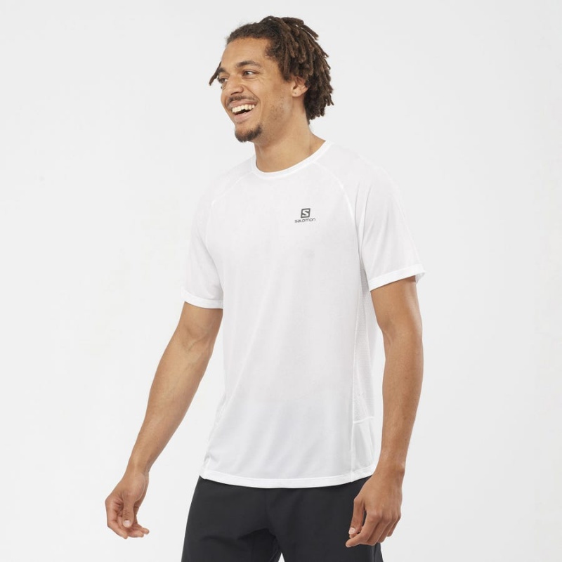 Camiseta Salomon PROMO CROSS REBEL Hombre Blancas | EC2384JPQ