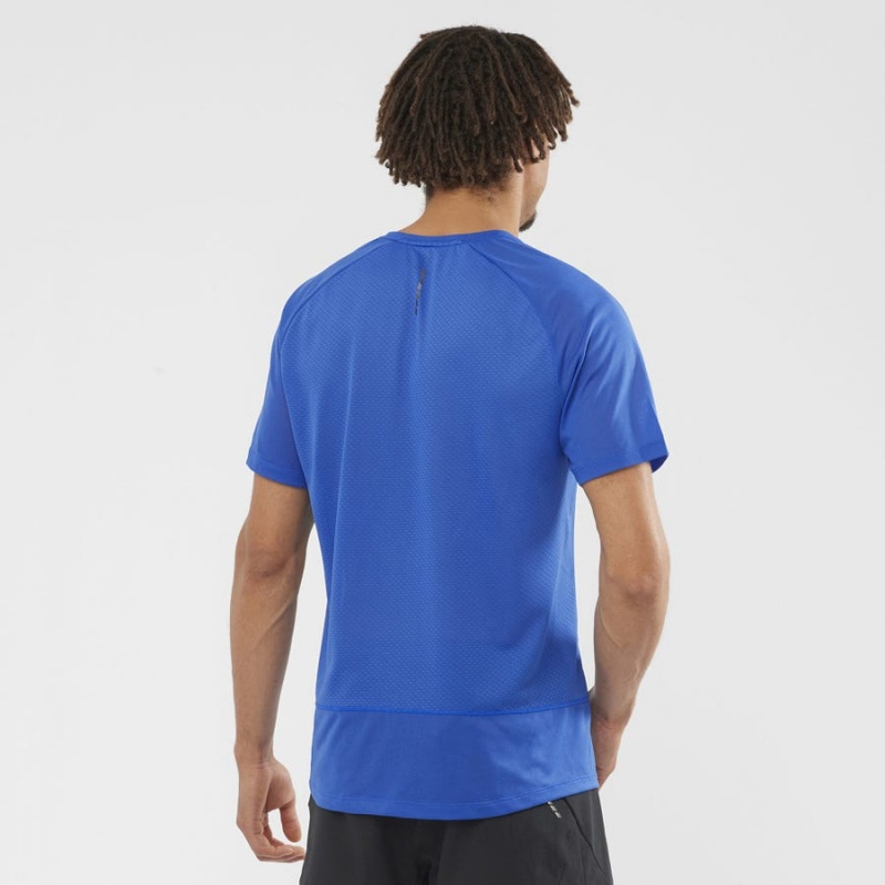 Camiseta Salomon PROMO CROSS REBEL Hombre Azules | EC2385KOR