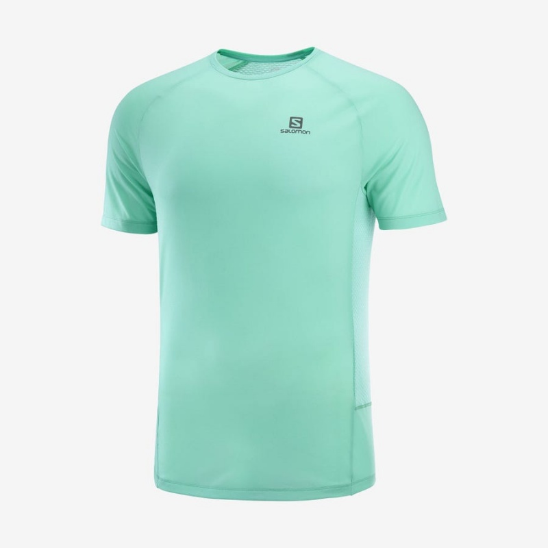 Camiseta Salomon PROMO CROSS REBEL Hombre Verde Menta | EC2387ZUT