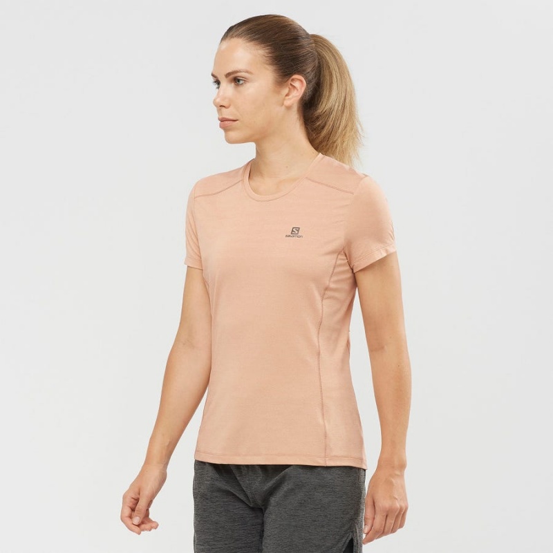 Camiseta Salomon XA TEE W Mujer Rosas | EC3044MQZ