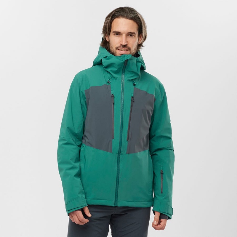 Chaquetas De Esquí Salomon HIGHLAND Hombre Verde | EC2280WNB