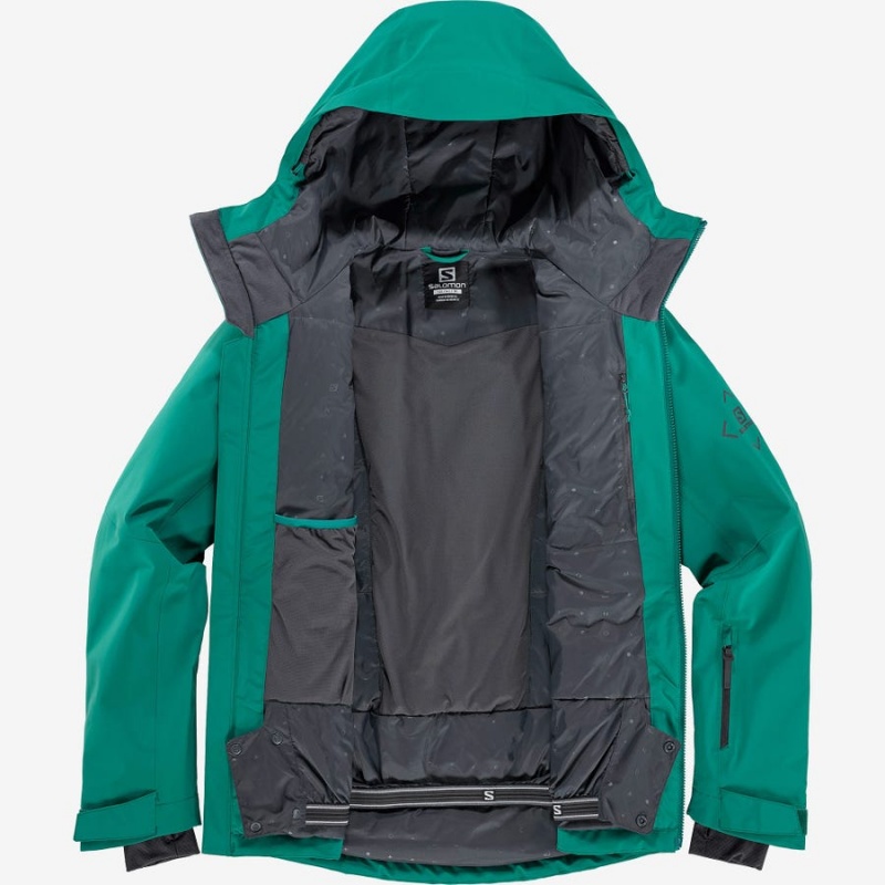 Chaquetas De Esquí Salomon HIGHLAND Hombre Verde | EC2280WNB