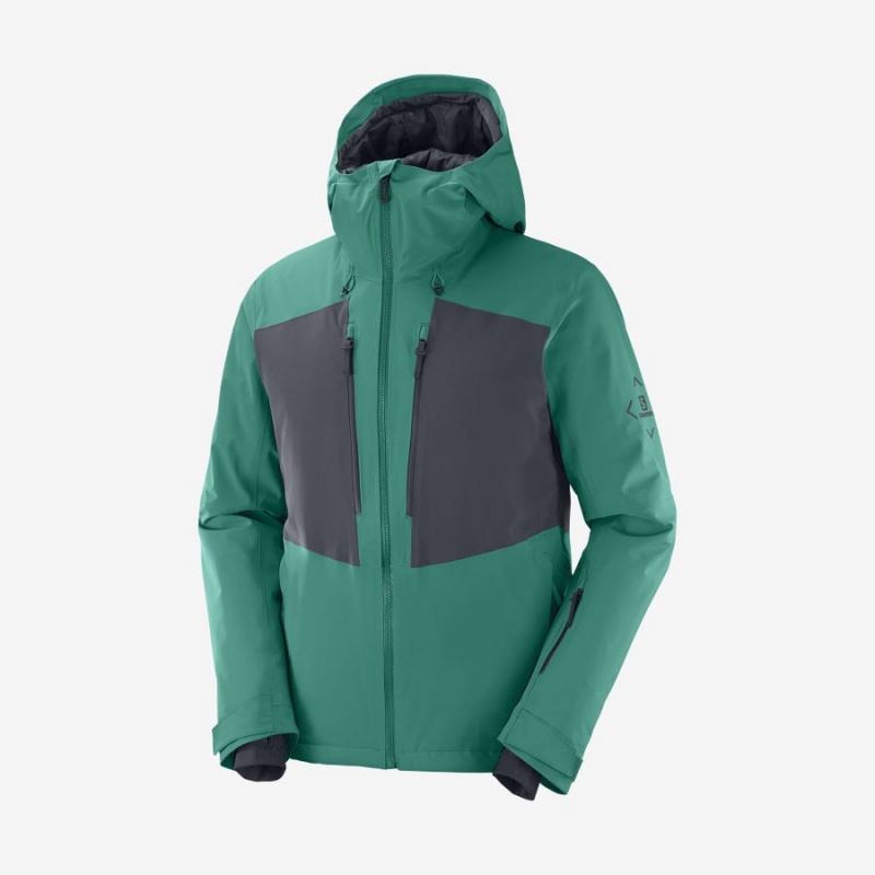 Chaquetas De Esquí Salomon HIGHLAND Hombre Verde | EC2280WNB