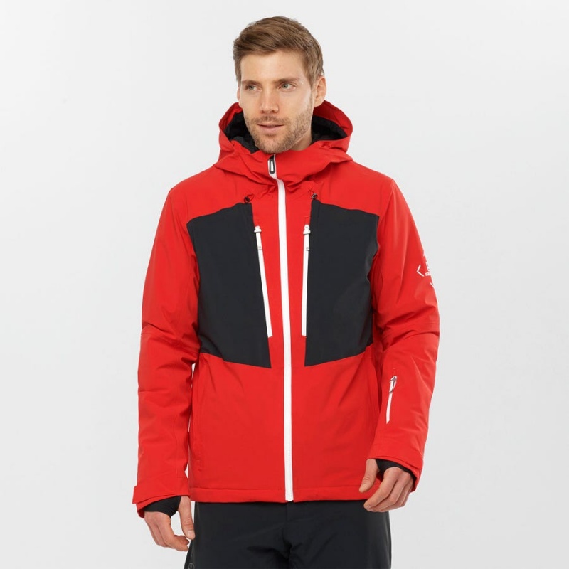 Chaquetas De Esquí Salomon HIGHLAND Hombre Rojas | EC2281AHK