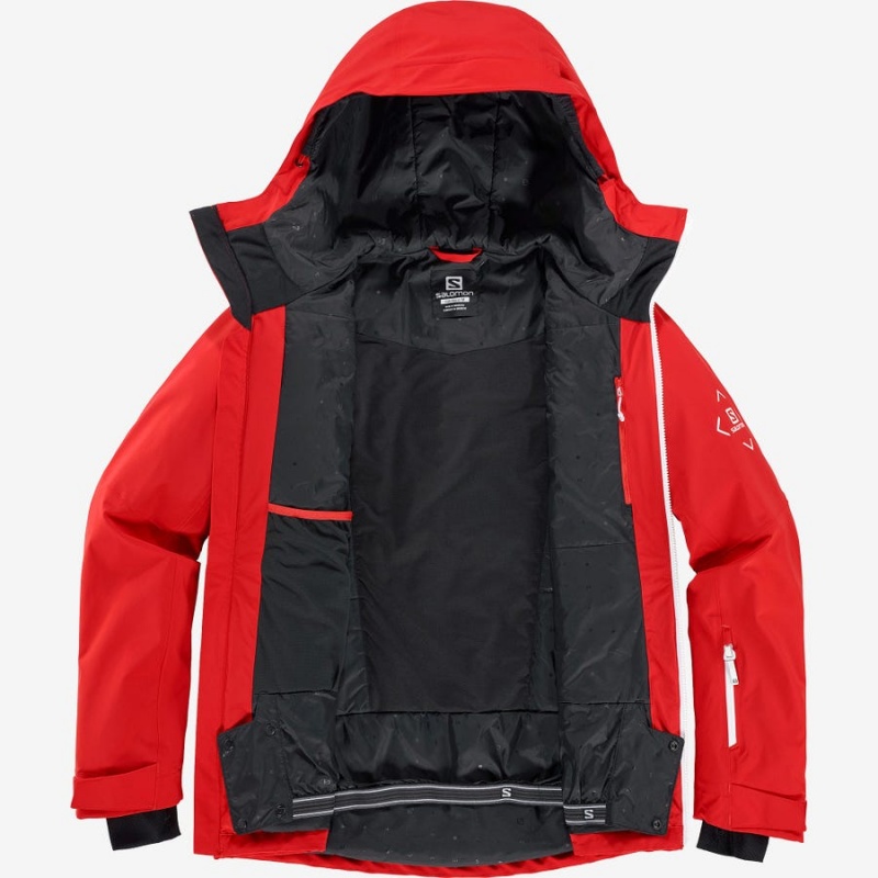 Chaquetas De Esquí Salomon HIGHLAND Hombre Rojas | EC2281AHK