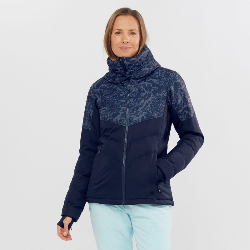 Chaquetas De Esquí Salomon NEW PREVAIL Mujer Azules | EC3197VRW