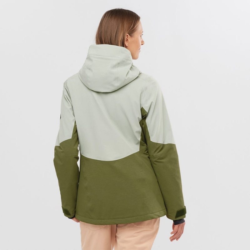 Chaquetas De Esquí Salomon PROOF LIGHT Mujer Verde Oliva | EC3199NWY