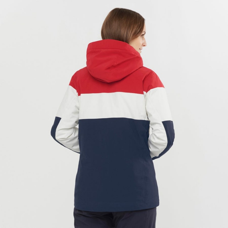 Chaquetas De Esquí Salomon SLALOM Mujer Blancas | EC3222VRW