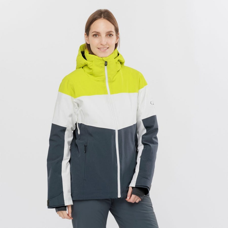 Chaquetas De Esquí Salomon SLALOM Mujer Verde | EC3221CTV