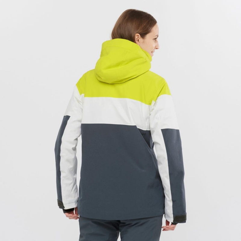 Chaquetas De Esquí Salomon SLALOM Mujer Verde | EC3221CTV