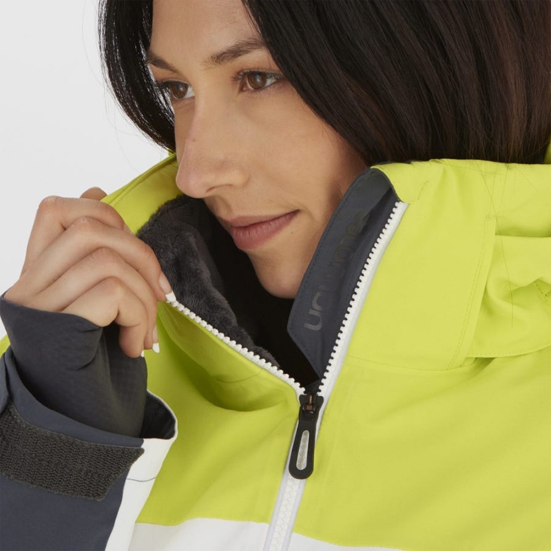 Chaquetas De Esquí Salomon SLALOM Mujer Verde | EC3221CTV