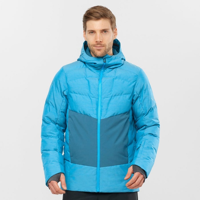 Chaquetas De Esquí Salomon SNOWSHELTER Hombre Azules | EC2288KOR