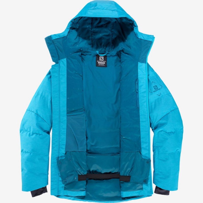 Chaquetas De Esquí Salomon SNOWSHELTER Hombre Azules | EC2288KOR