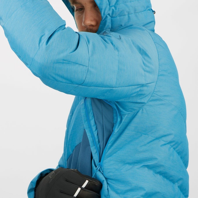 Chaquetas De Esquí Salomon SNOWSHELTER Hombre Azules | EC2288KOR