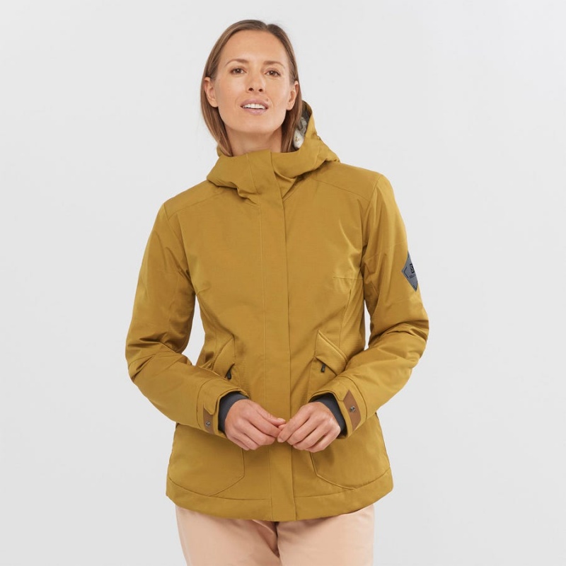 Chaquetas De Esquí Salomon SNOW REBEL Mujer Amarillo | EC3196CTV