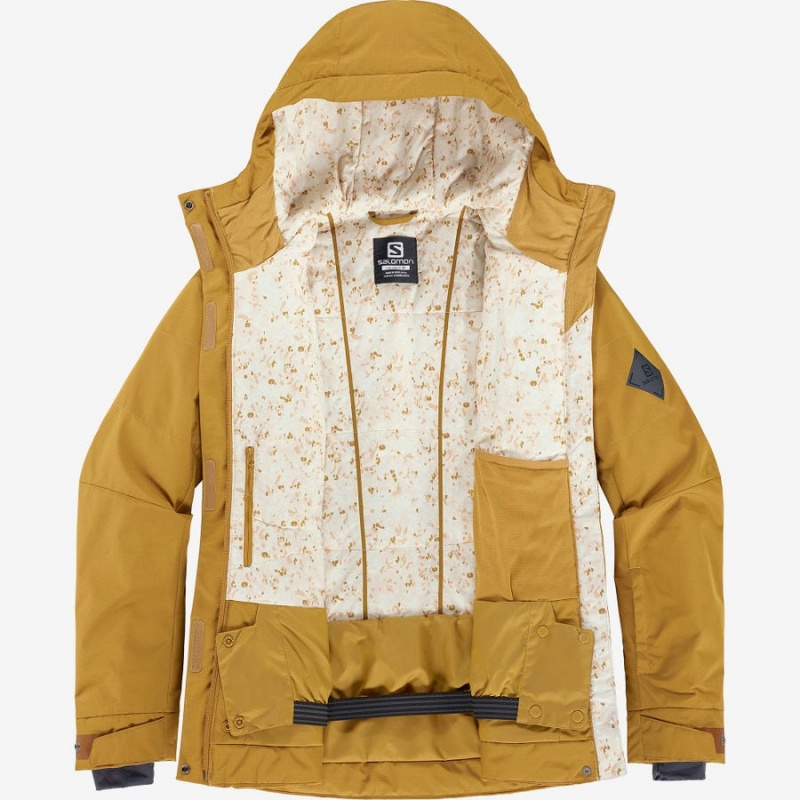 Chaquetas De Esquí Salomon SNOW REBEL Mujer Amarillo | EC3196CTV