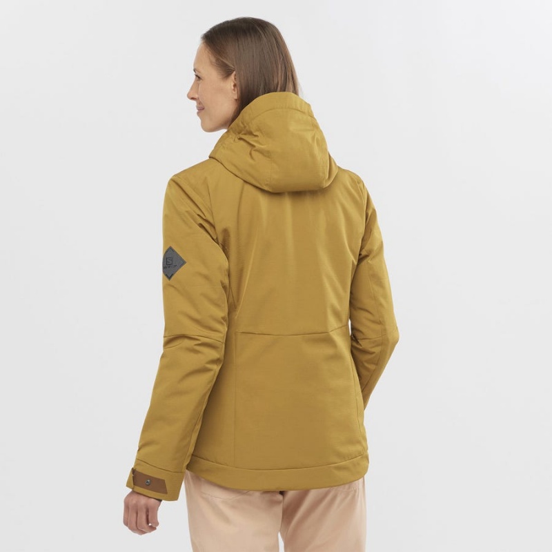 Chaquetas De Esquí Salomon SNOW REBEL Mujer Amarillo | EC3196CTV