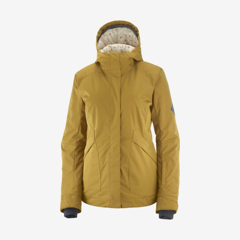 Chaquetas De Esquí Salomon SNOW REBEL Mujer Amarillo | EC3196CTV