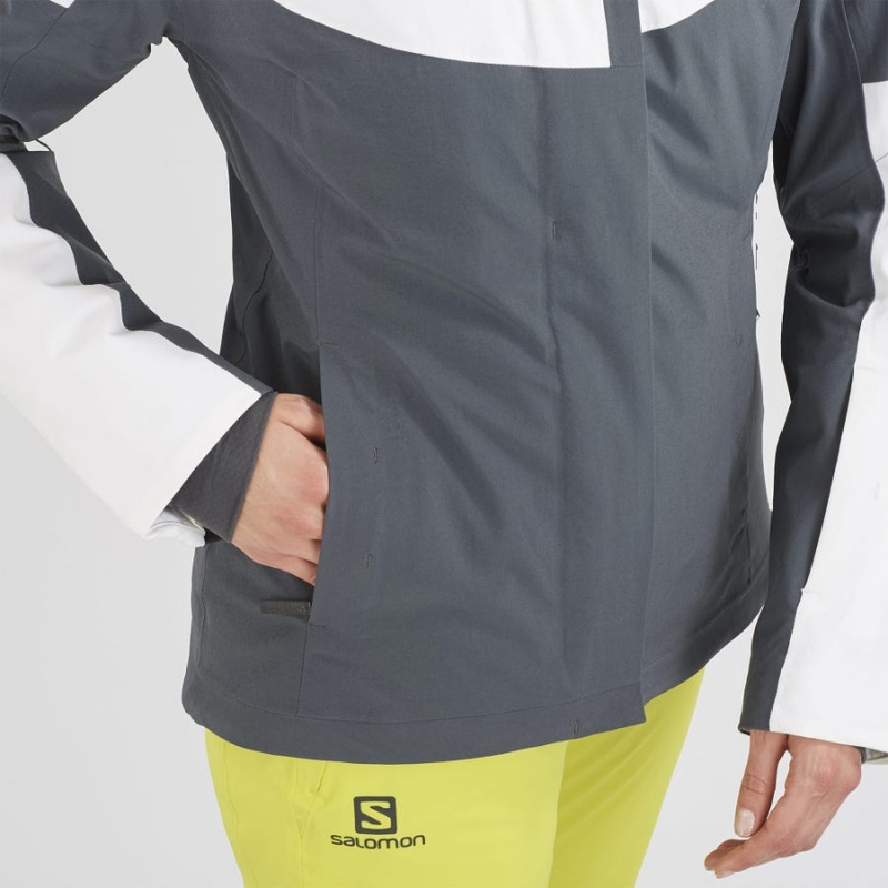 Chaquetas De Esquí Salomon SPEED Mujer Gris | EC3209JPQ