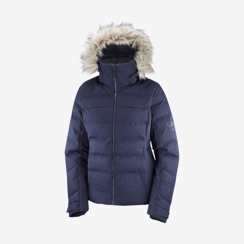 Chaquetas De Esquí Salomon STORMCOZY Mujer Azul Marino | EC3212DFM