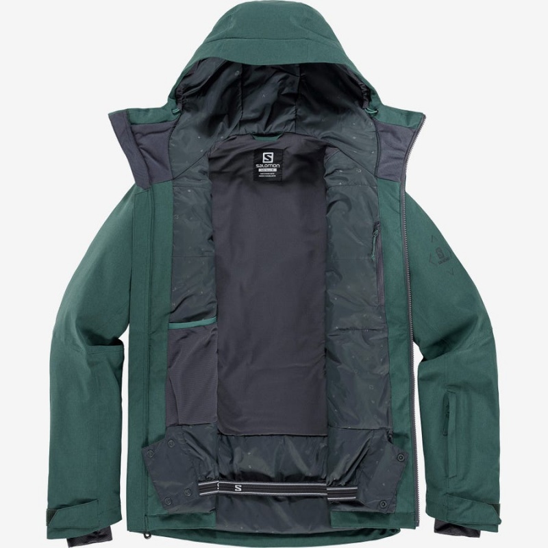 Chaquetas De Esquí Salomon UNTRACKED Hombre Verde | EC2291XYU