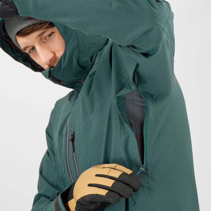 Chaquetas De Esquí Salomon UNTRACKED Hombre Verde | EC2291XYU