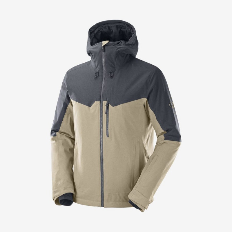 Chaquetas De Esquí Salomon UNTRACKED Hombre Gris Marrones | EC2292CTV