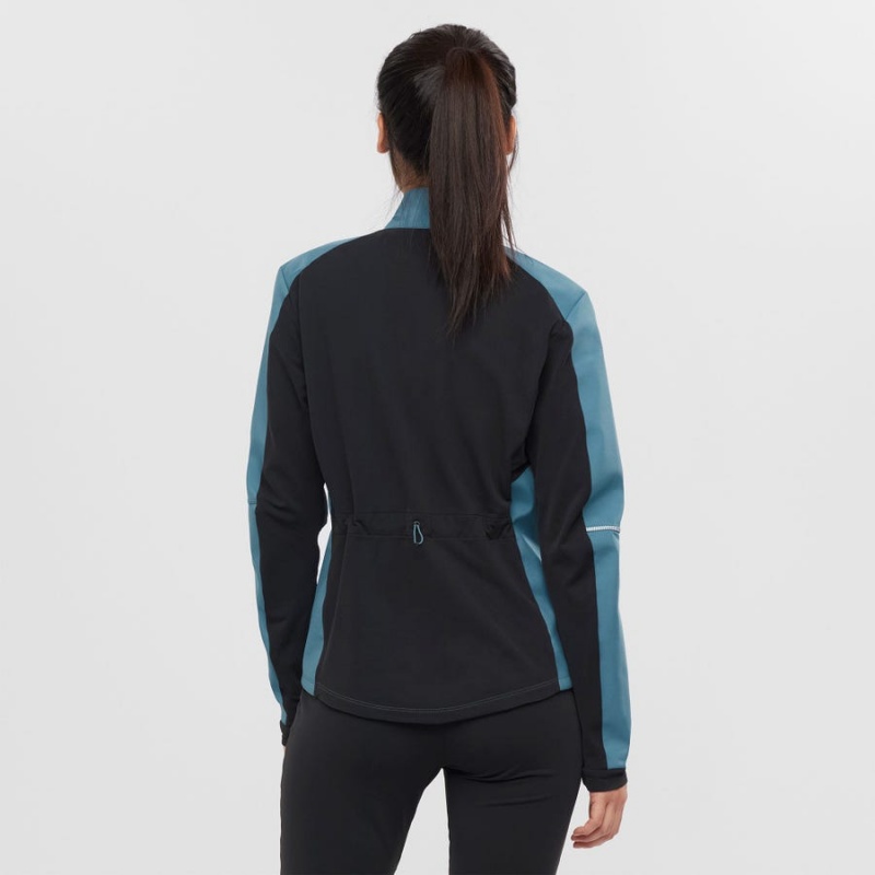 Chompas Salomon AGILE SOFTSHELL Mujer Azules | EC3191JPQ