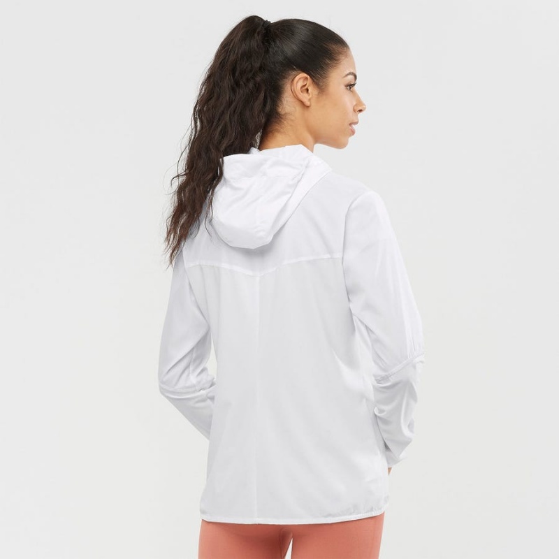 Chompas Salomon AGILE WIND WINDBREAKERS Mujer Blancas | EC3163HAP