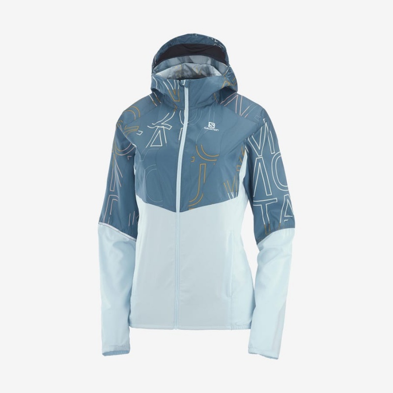 Chompas Salomon AGILE WIND WINDBREAKERS Mujer Verde | EC3164JPQ