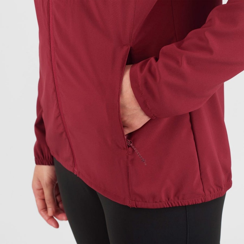 Chompas Salomon AGILE WIND WINDBREAKERS Mujer Rojas | EC3165KOR