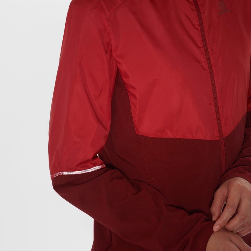 Chompas Salomon AGILE WIND WINDBREAKERS Mujer Rojas | EC3165KOR