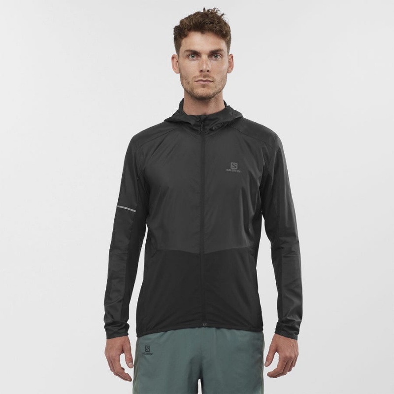 Chompas Salomon AGILE WIND WINDBREAKERS Hombre Negras | EC2357HAP