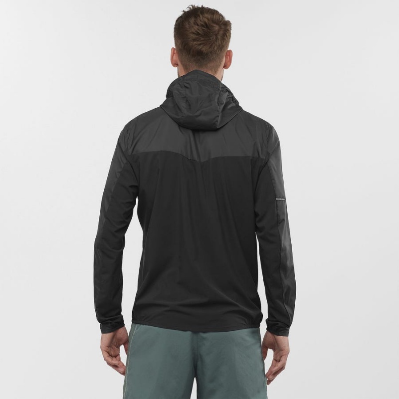 Chompas Salomon AGILE WIND WINDBREAKERS Hombre Negras | EC2357HAP