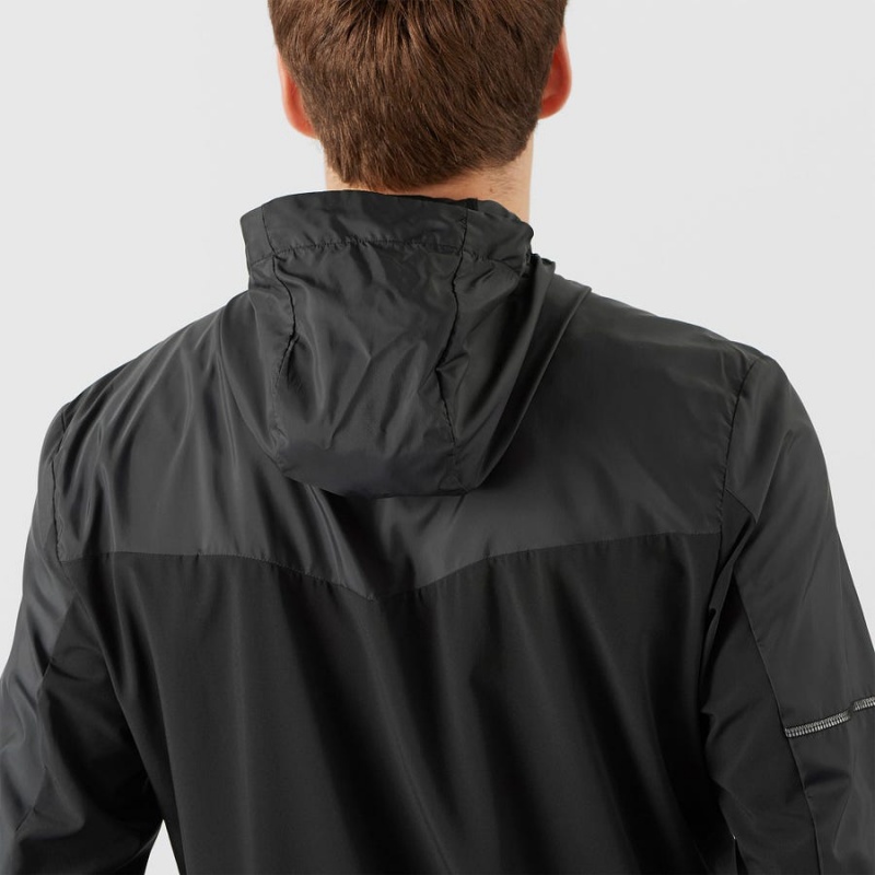 Chompas Salomon AGILE WIND WINDBREAKERS Hombre Negras | EC2357HAP