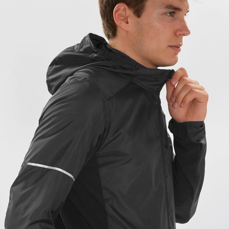 Chompas Salomon AGILE WIND WINDBREAKERS Hombre Negras | EC2357HAP