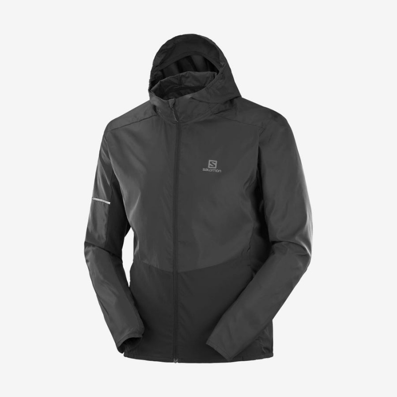 Chompas Salomon AGILE WIND WINDBREAKERS Hombre Negras | EC2357HAP