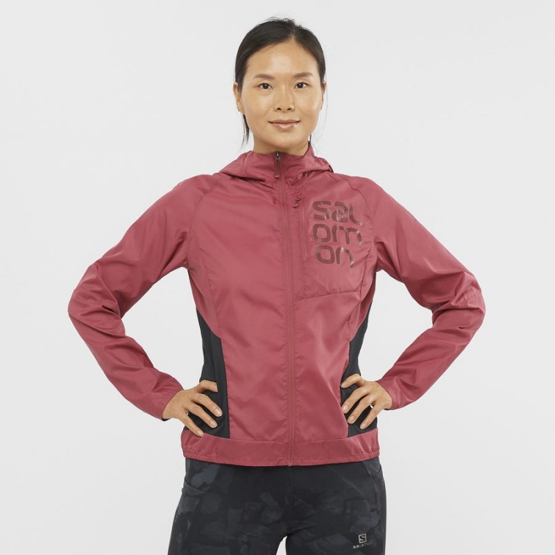 Chompas Salomon BONATTI CROSS WIND WINDBREAKERS Mujer Rojas | EC3161FDN