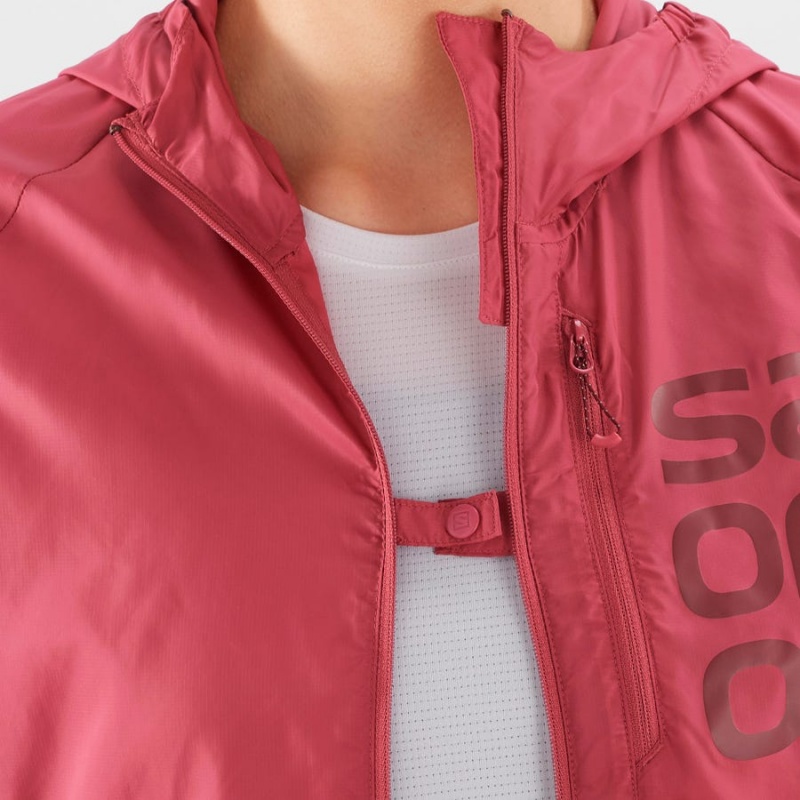 Chompas Salomon BONATTI CROSS WIND WINDBREAKERS Mujer Rojas | EC3161FDN