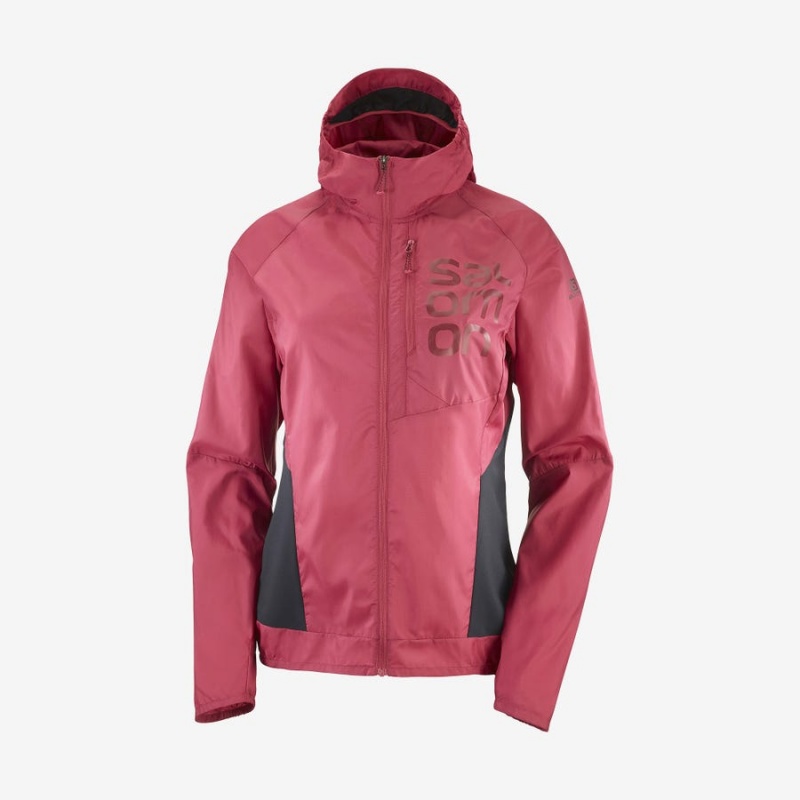 Chompas Salomon BONATTI CROSS WIND WINDBREAKERS Mujer Rojas | EC3161FDN