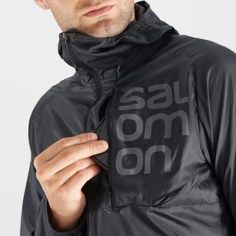 Chompas Salomon BONATTI CROSS WIND WINDBREAKERS Hombre Negras | EC2361ZUT