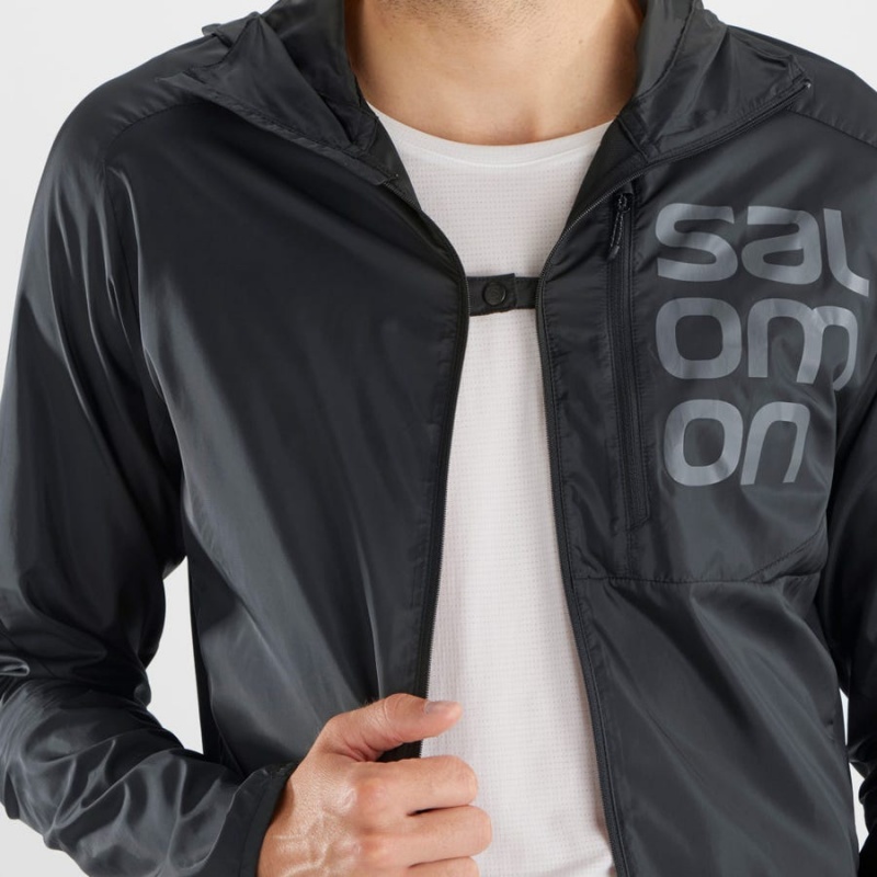 Chompas Salomon BONATTI CROSS WIND WINDBREAKERS Hombre Negras | EC2361ZUT