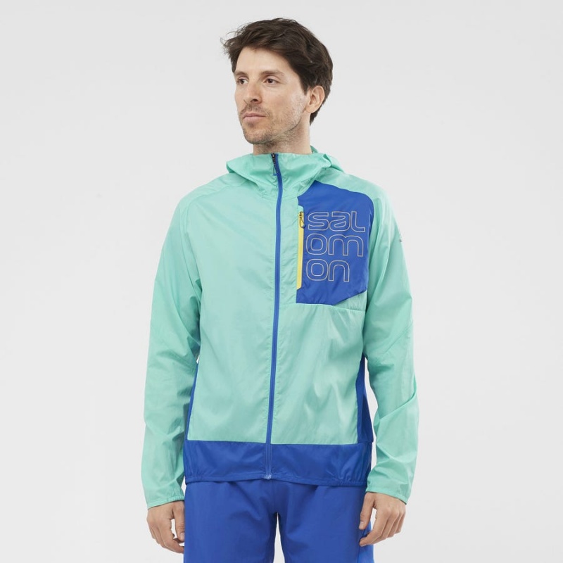 Chompas Salomon BONATTI CROSS WIND WINDBREAKERS Hombre Verde Menta | EC2363CTV