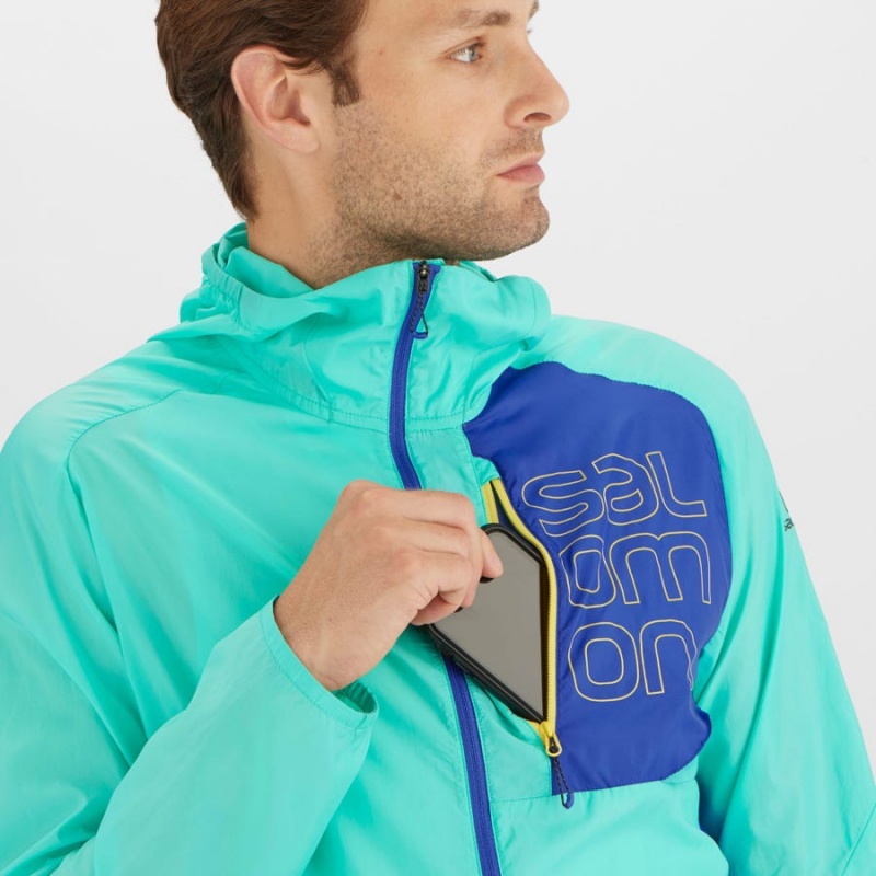 Chompas Salomon BONATTI CROSS WIND WINDBREAKERS Hombre Verde Menta | EC2363CTV